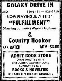 Galaxy Drive-In Theatre - JULY 18 1975 AD